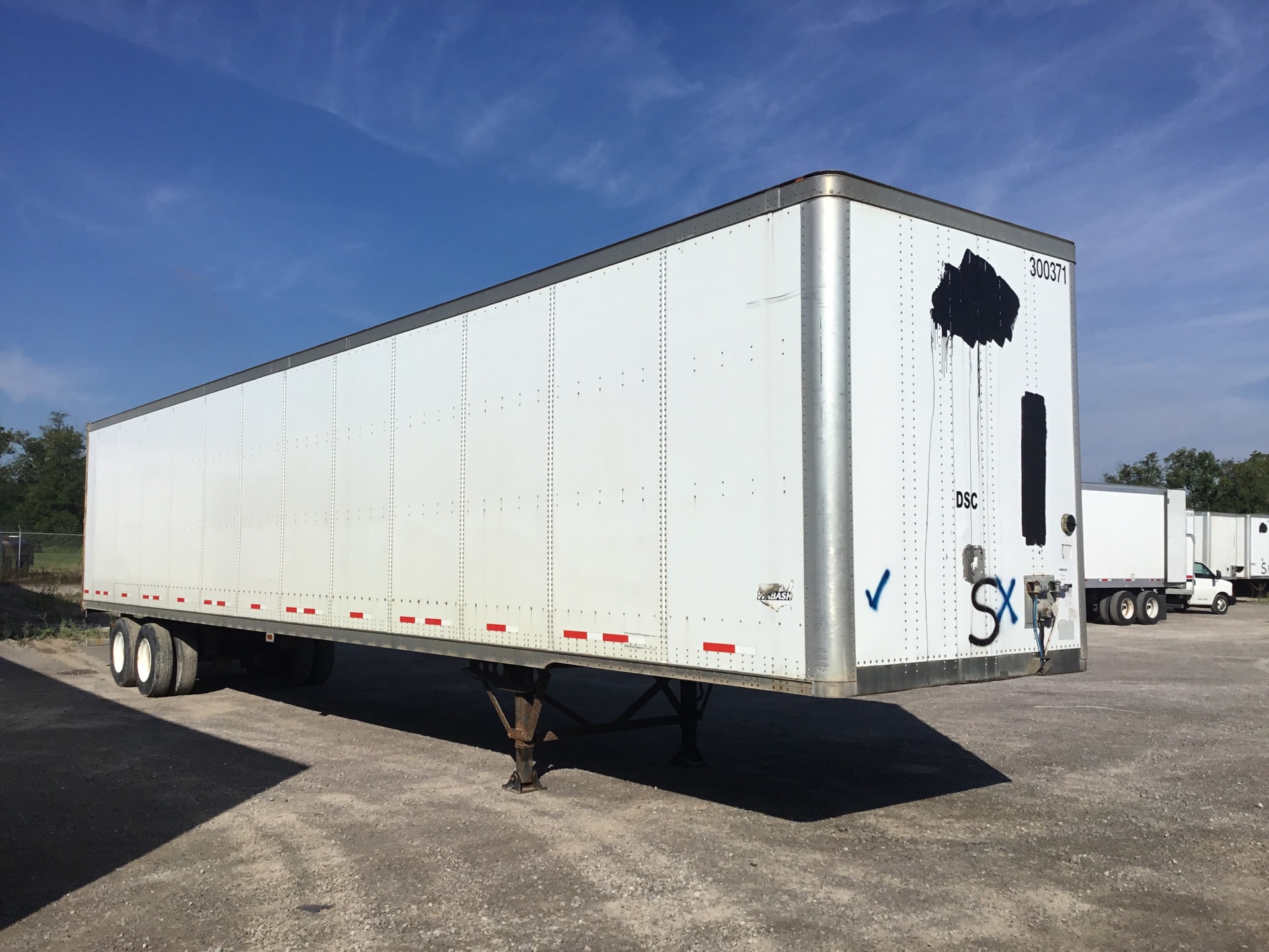 2008 Wabash 53 ft x 102 in T/A Van Trailer