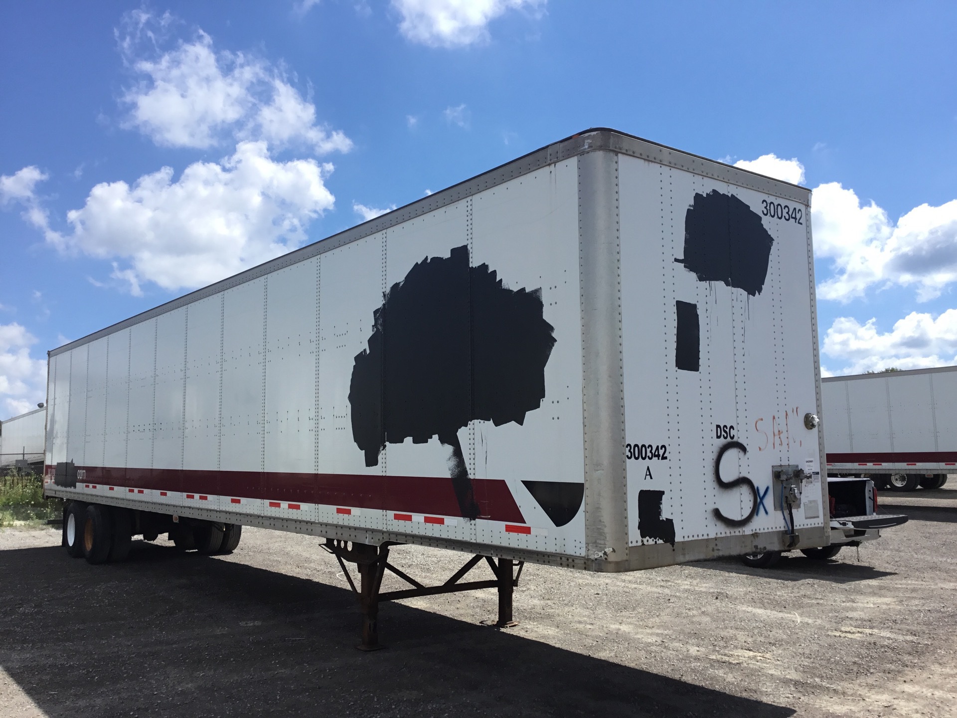 2008 Wabash 53 ft x 102 in T/A Van Trailer