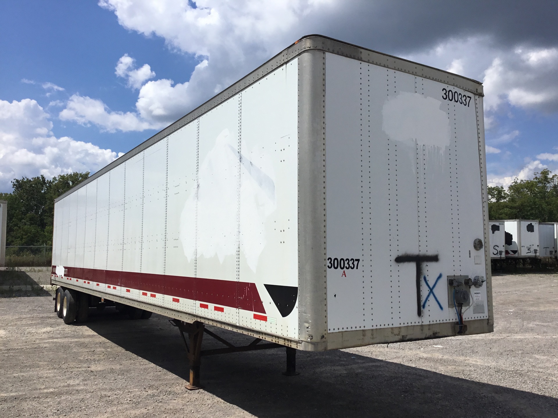 2008 Wabash 53 ft x 102 in T/A Van Trailer