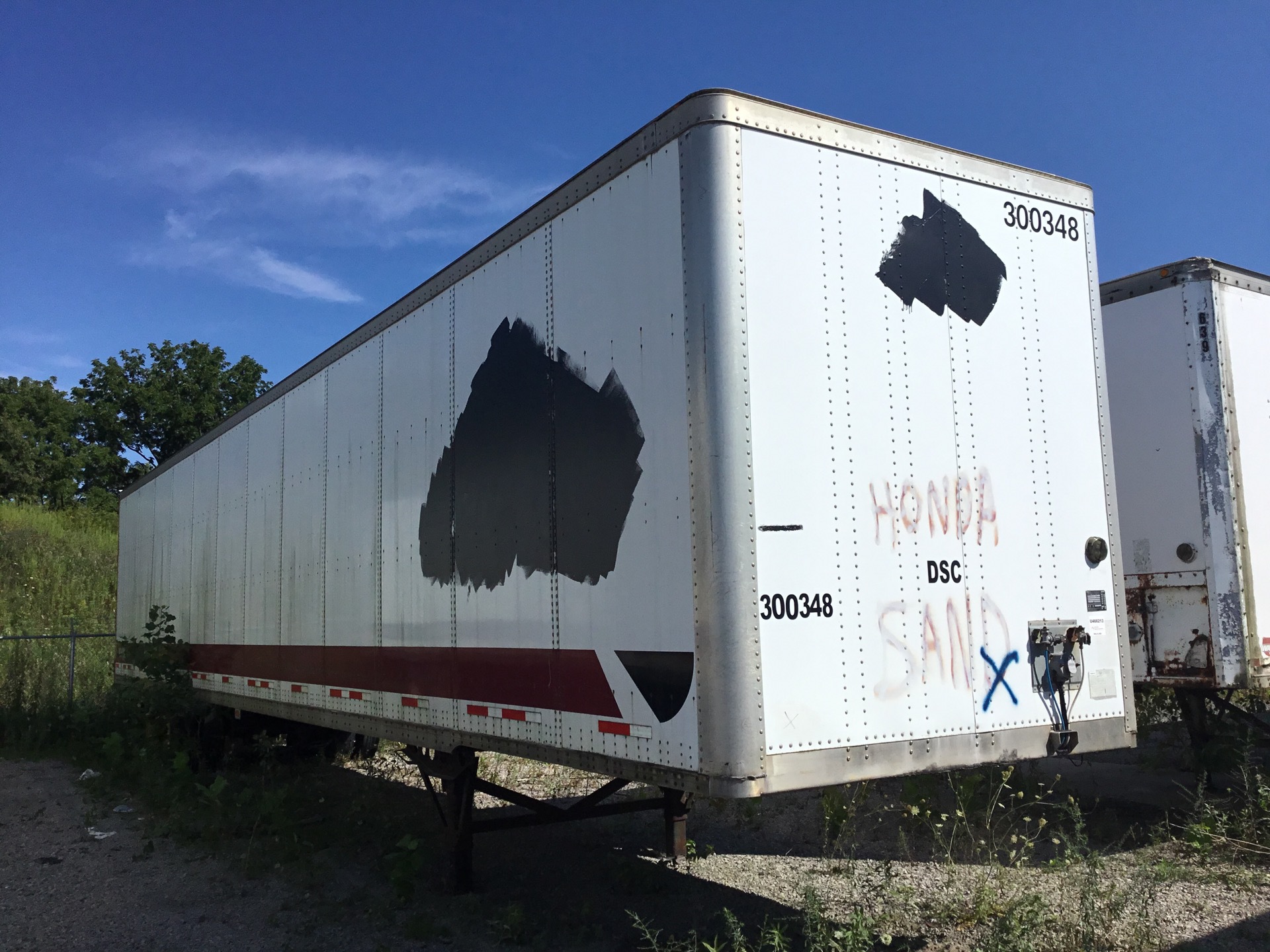 2008 Wabash 53 ft x 102 in T/A Van Trailer