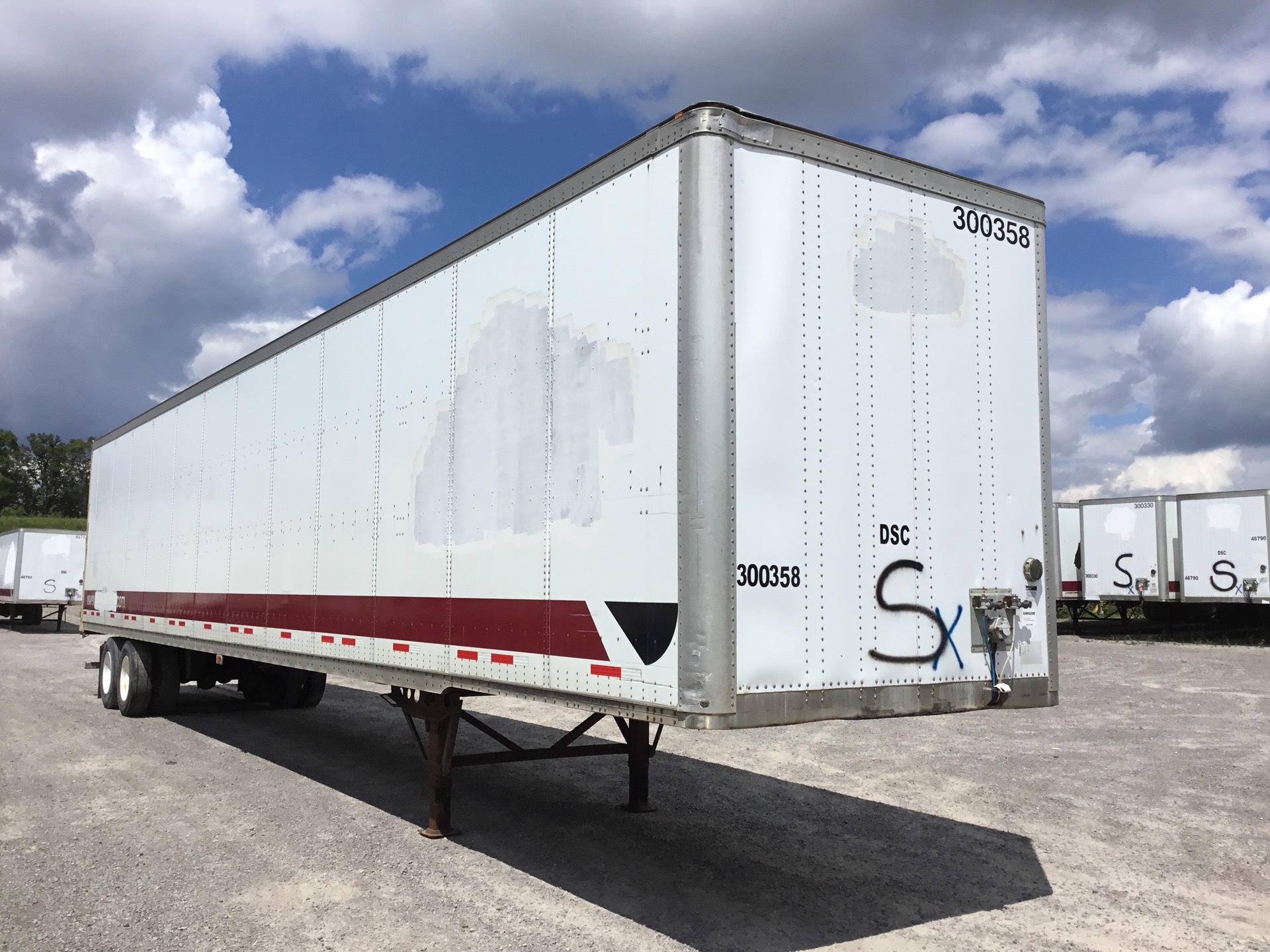 2008 Wabash 53 ft x 102 in T/A Van Trailer