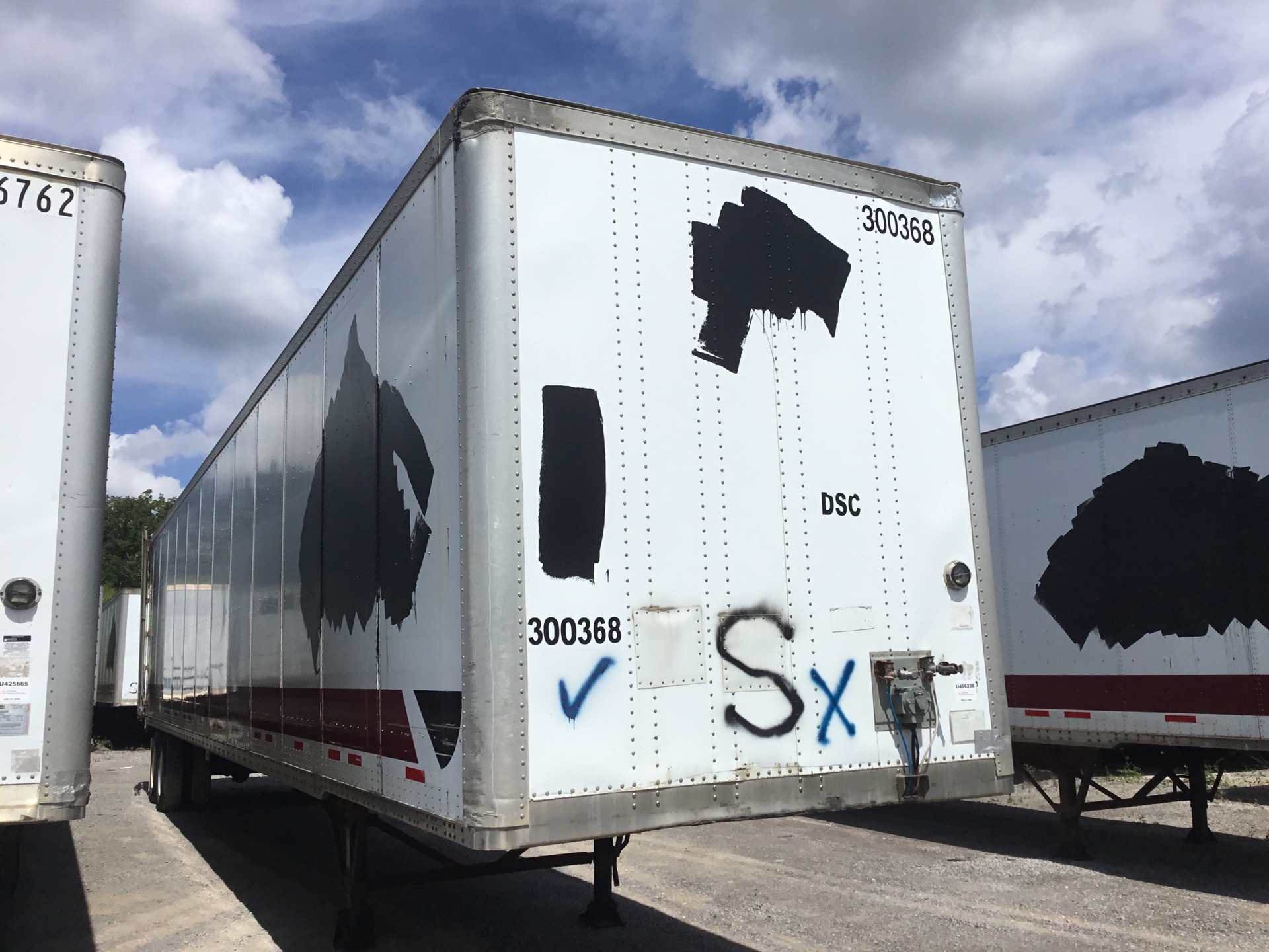 2008 Wabash 53 ft x 102 in T/A Van Trailer