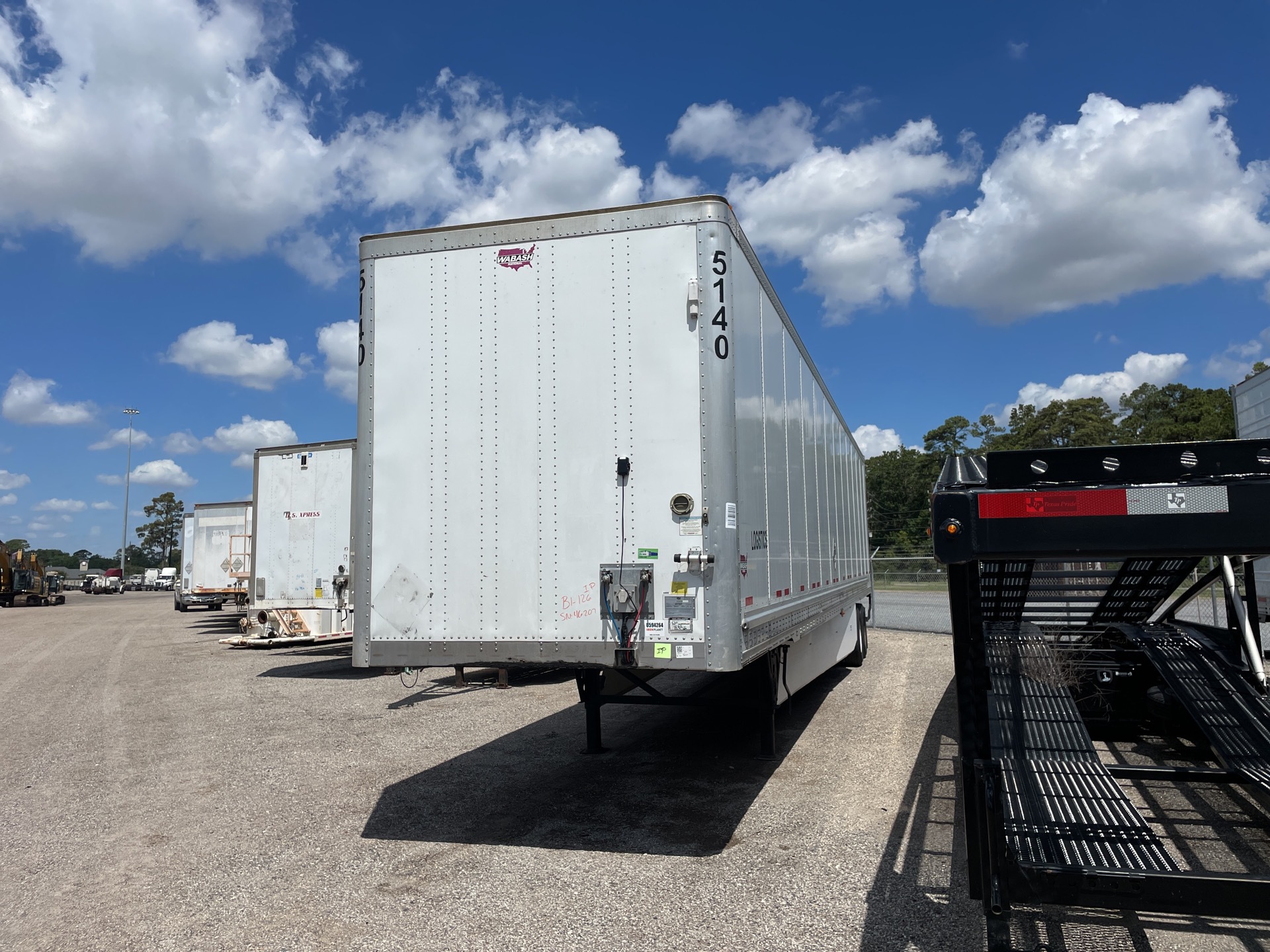 2018 Wabash 53 ft x 102 in T/A Van Trailer