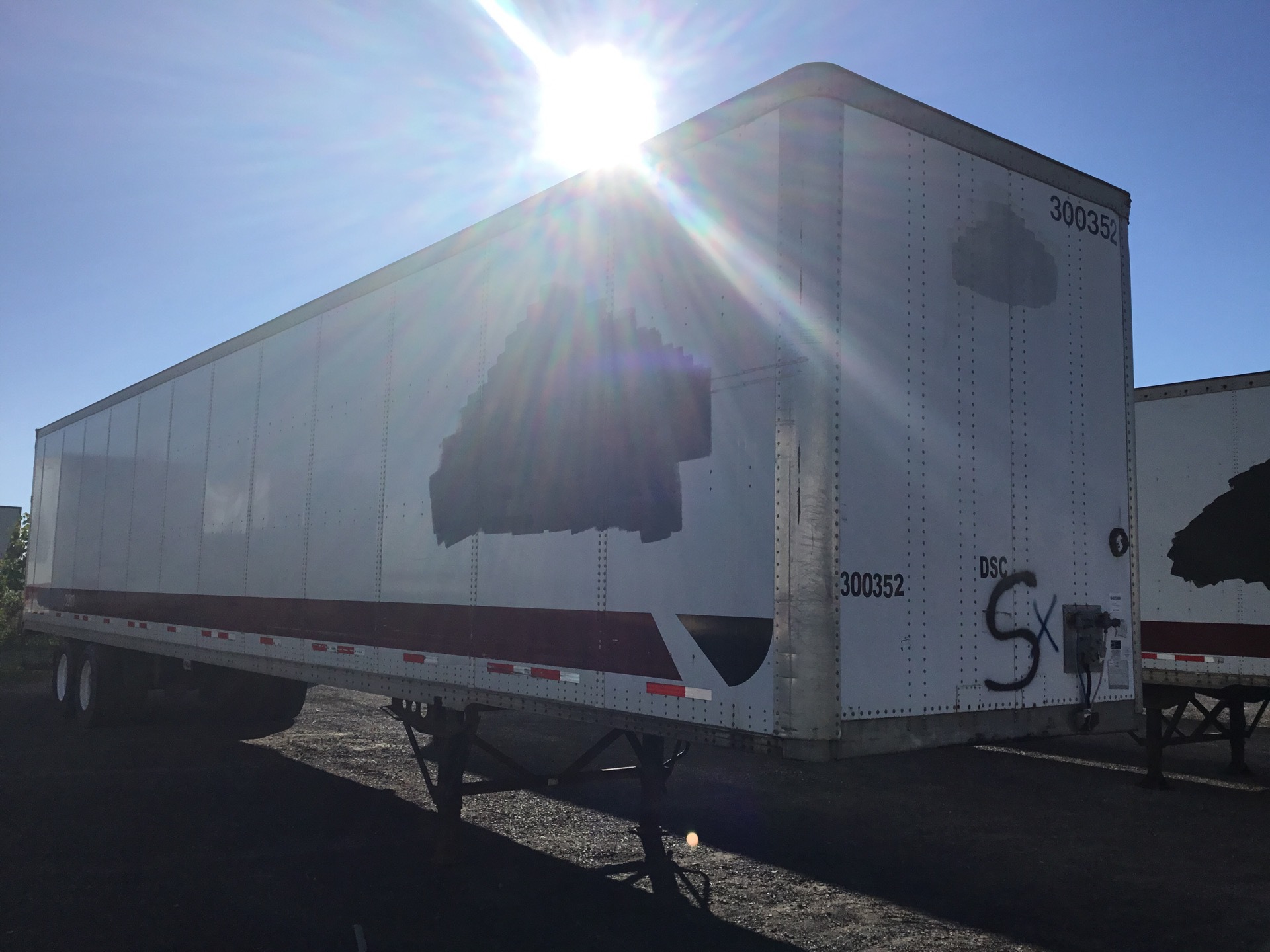 2008 Wabash 53 ft x 102 in T/A Van Trailer