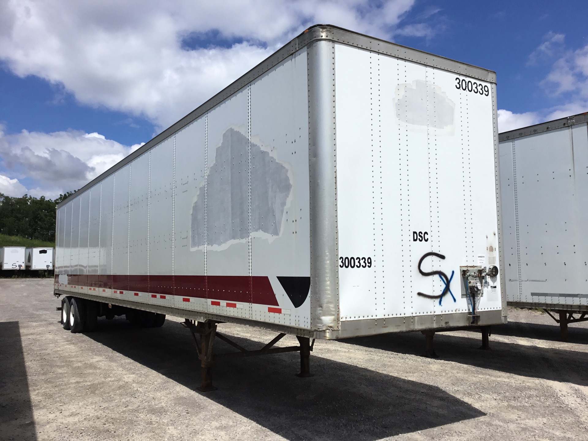 2008 Wabash 53 ft x 102 in T/A Van Trailer