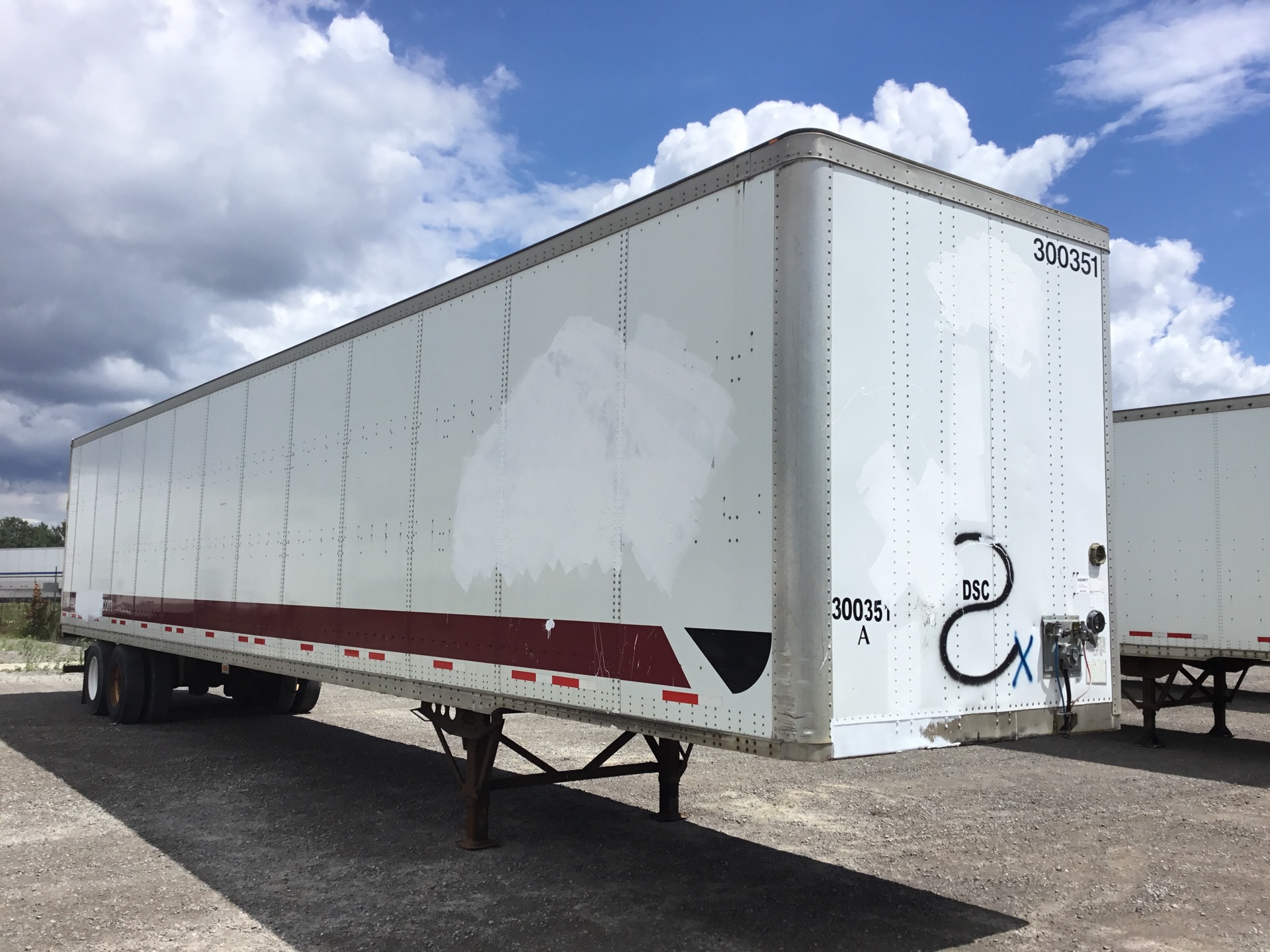 2008 Wabash 53 ft x 102 in T/A Van Trailer