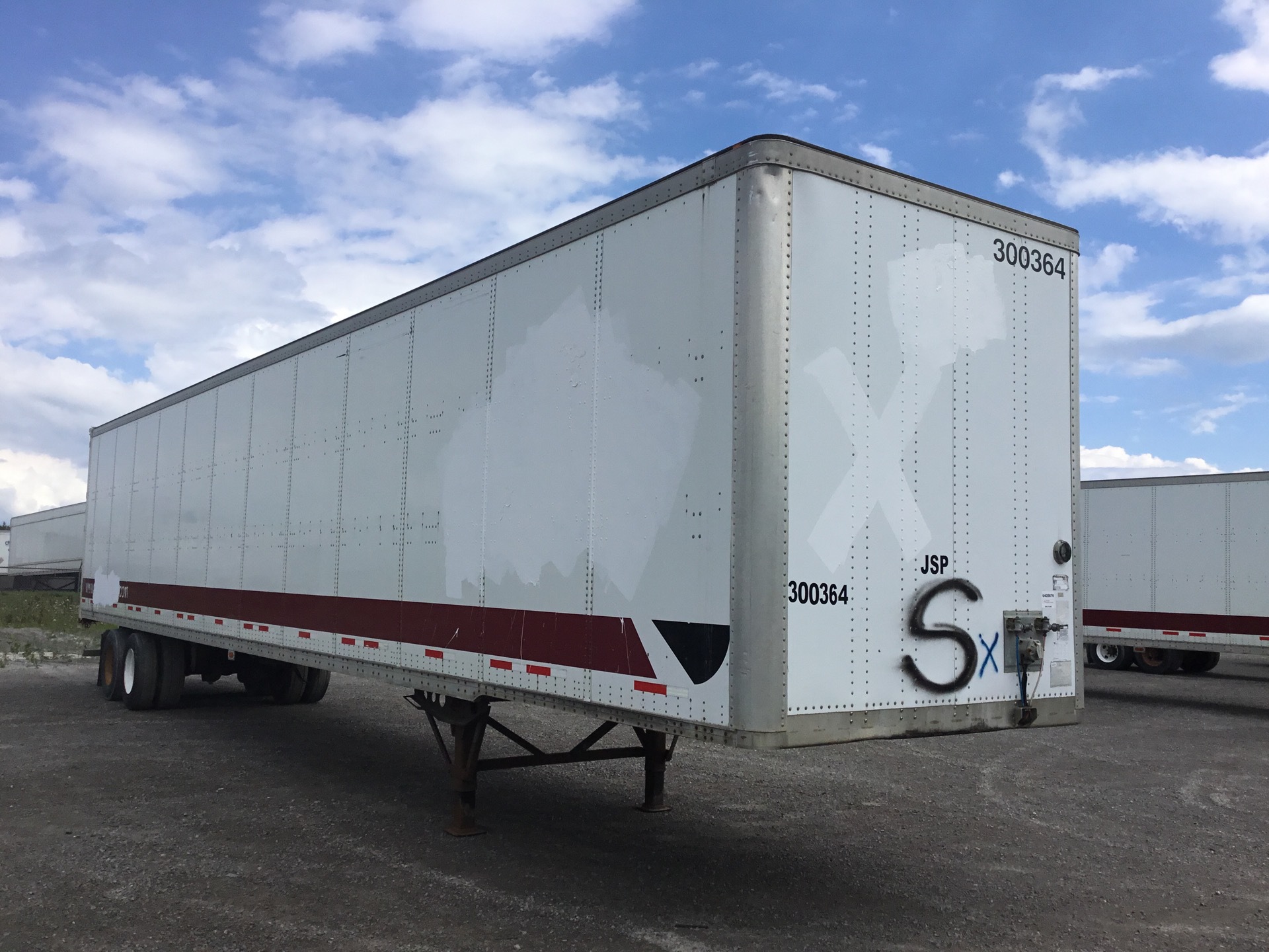 2008 Wabash 53 ft x 102 in T/A Van Trailer