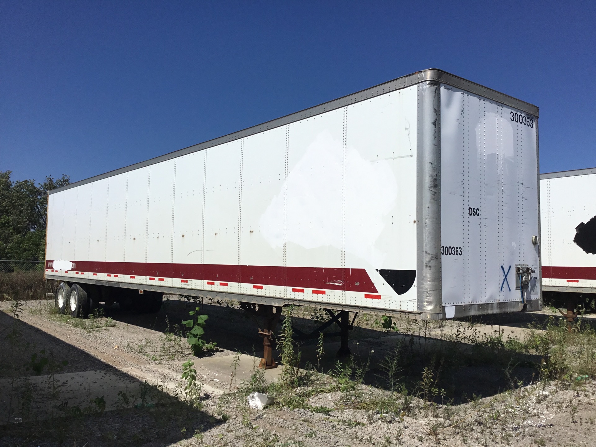 2008 Wabash 53 ft x 102 in T/A Van Trailer