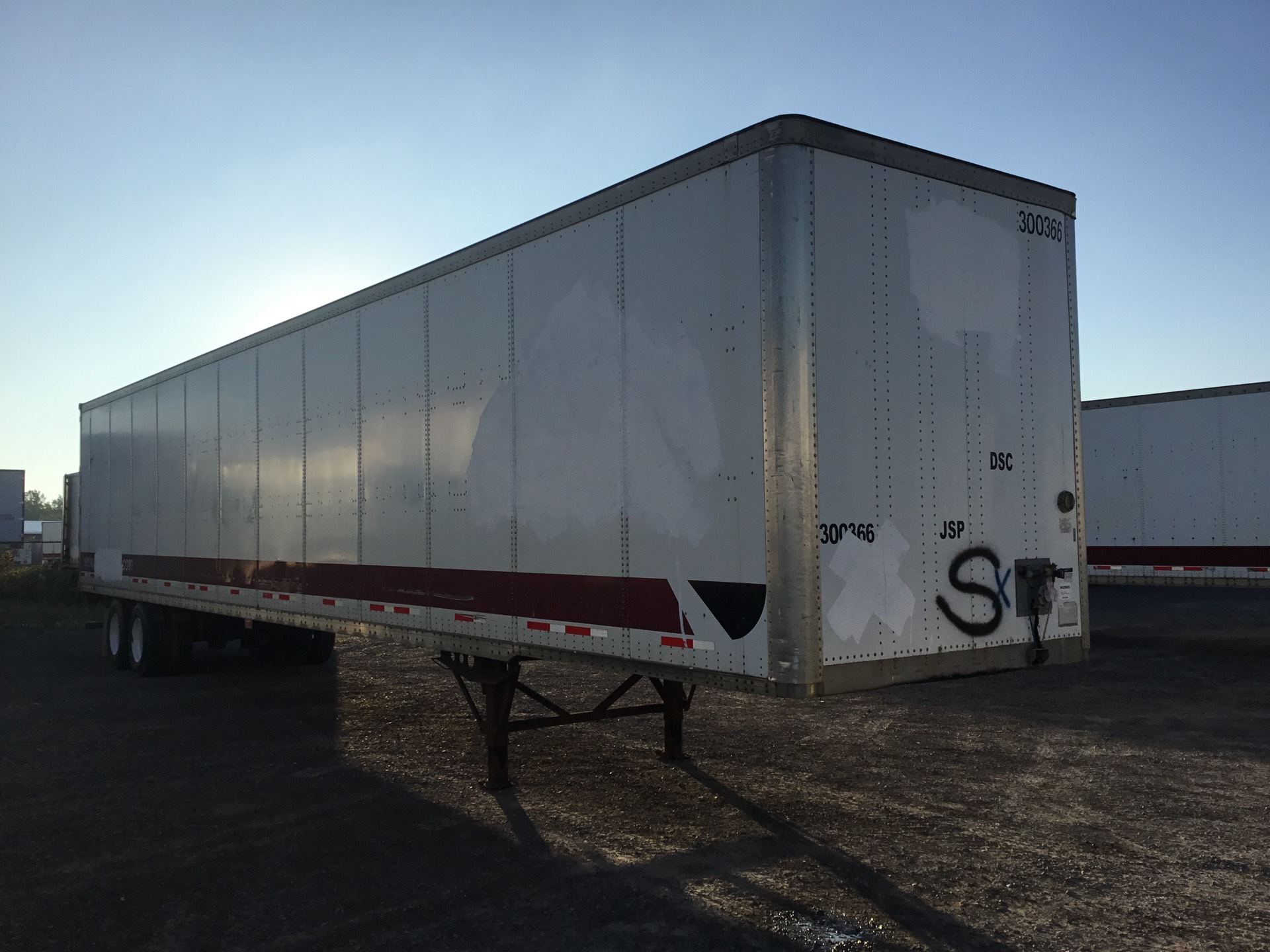 2008 Wabash 53 ft x 102 in T/A Van Trailer