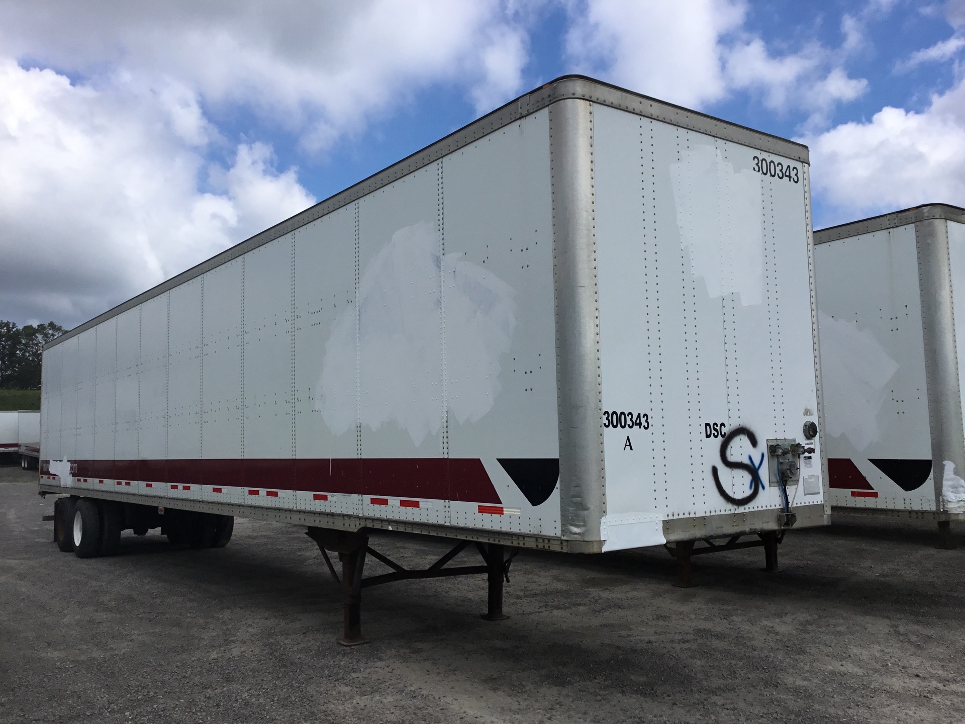 2008 Wabash 53 ft x 102 in T/A Van Trailer