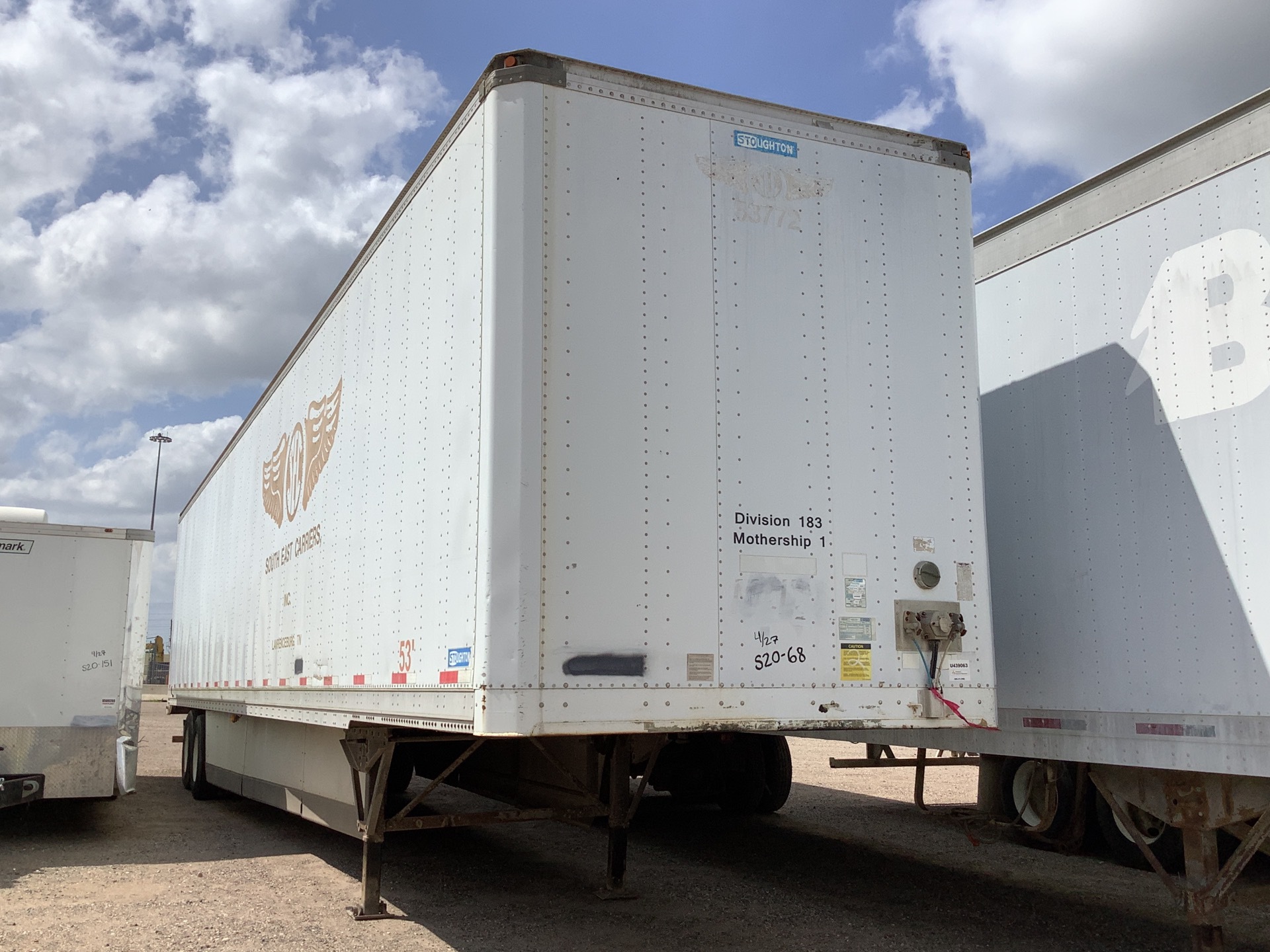 2007 Stoughton 53 ft T/A 53 Ft Van Trailer