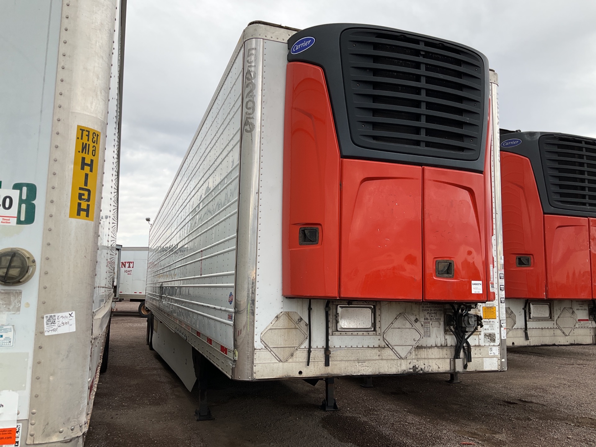 2013 Utility VS2RA 52 ft x 102 in T/A Refrigerated Trailer