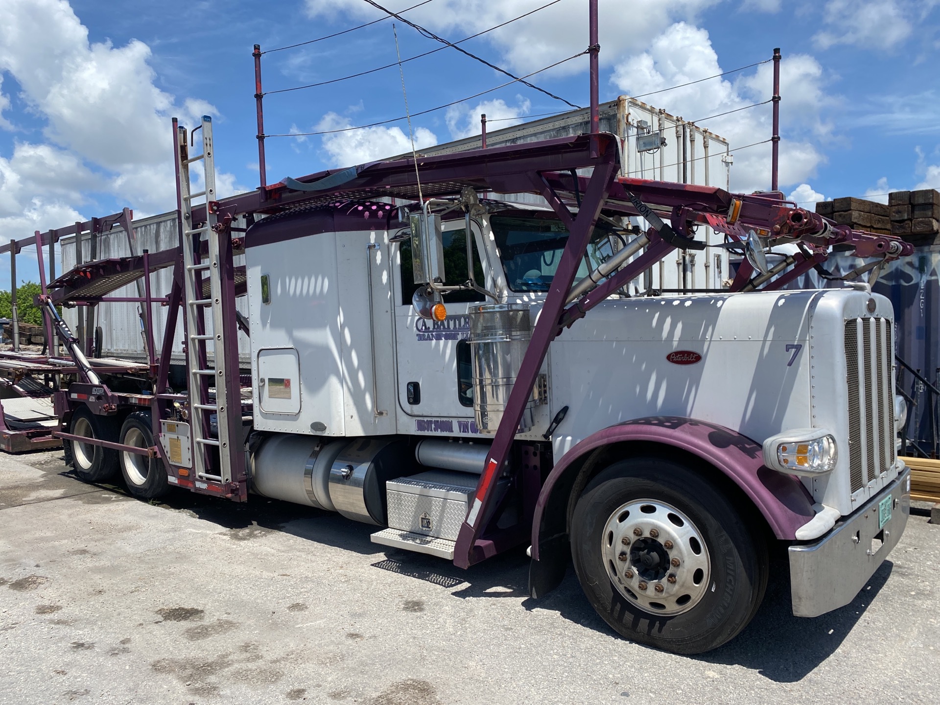 2012 Peterbilt 388 6x4 Car Carrier Truck w/ 2012 Cottrell CX-09HCS Trailer