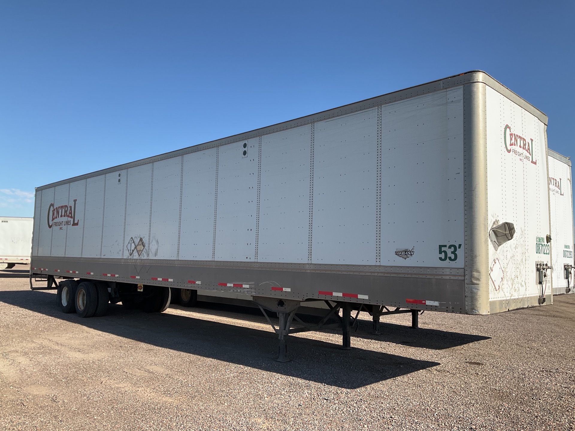 2008 Wabash DVHDHPC 53 ft x 102 in T/A Van Trailer