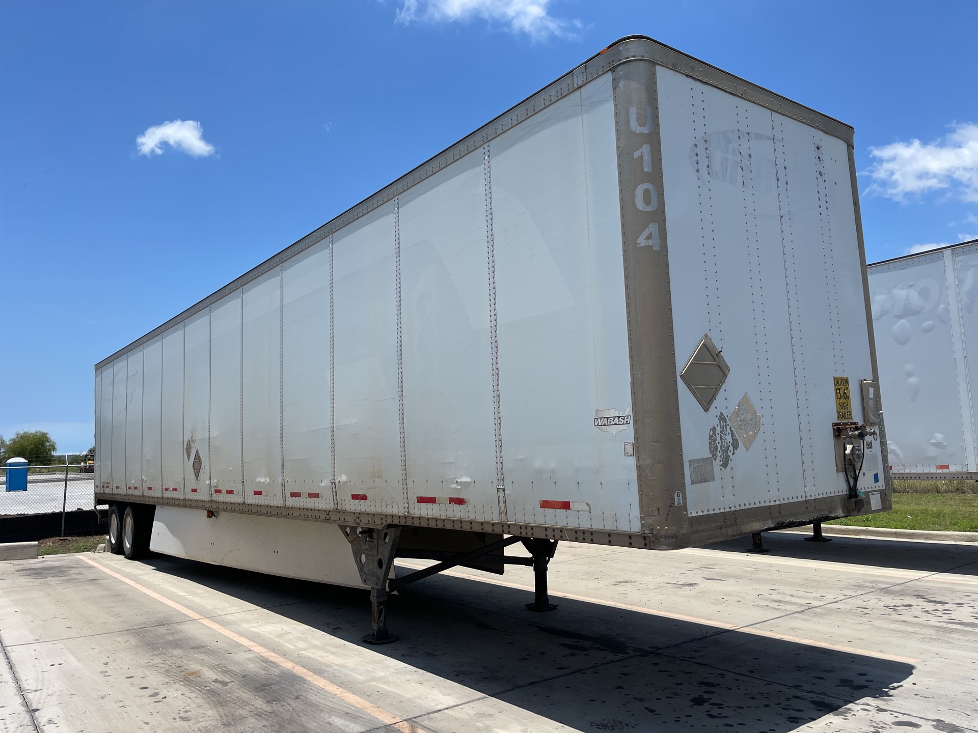 2004 Wabash 53 ft x 102 in T/A Van Trailer