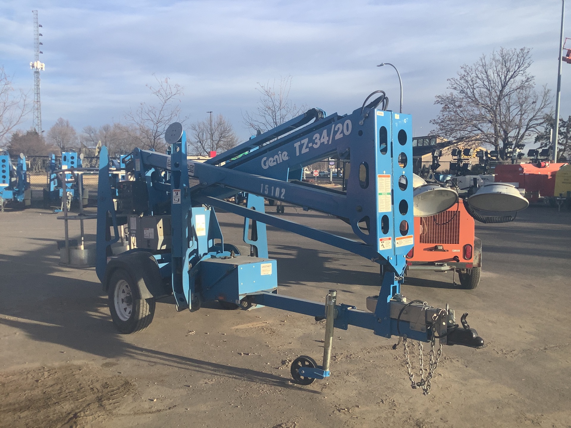 2020 Genie TZ34/20 Trailer Mounted Electric Articulating Boom Lift