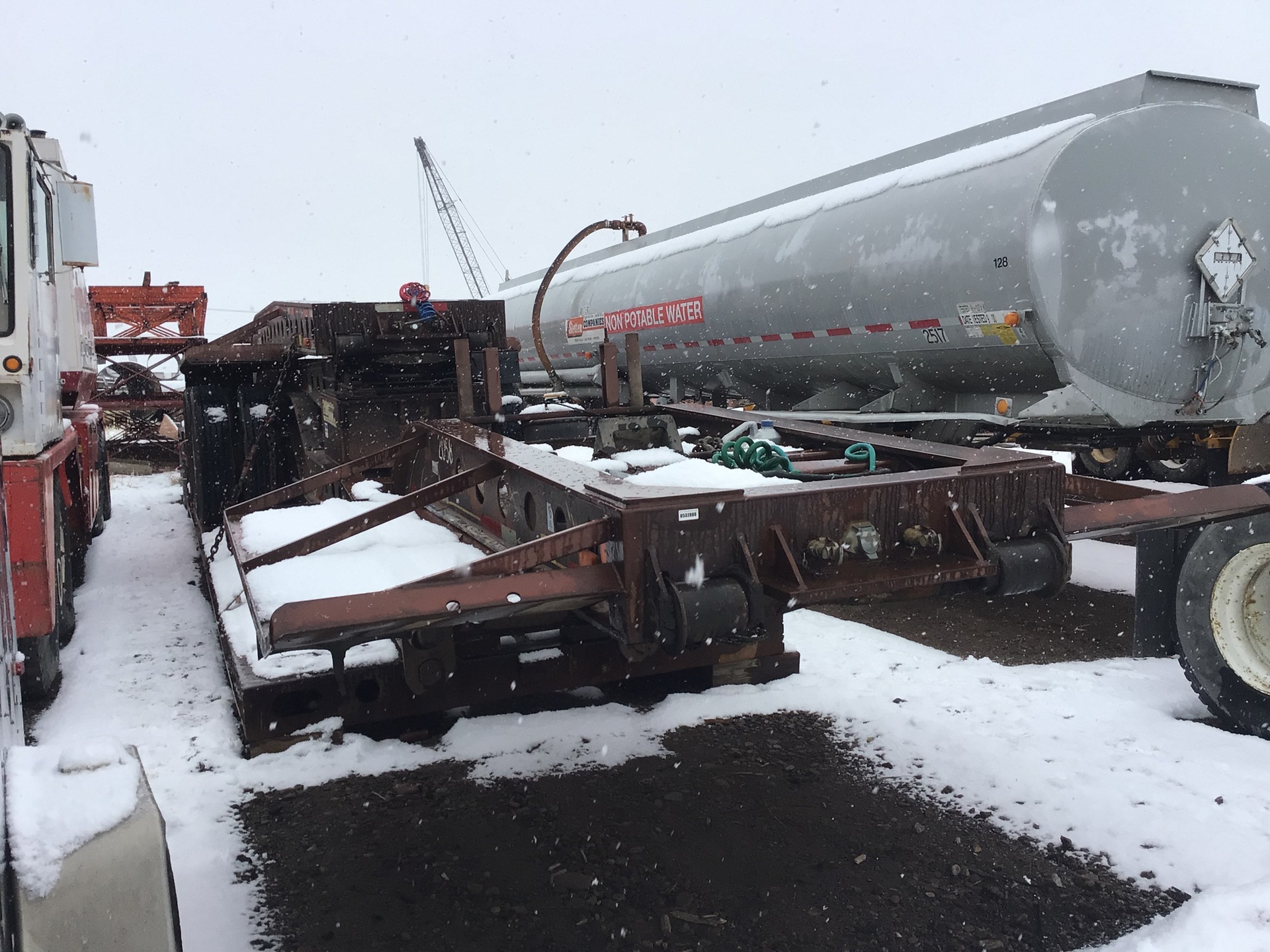 1988 Cozad Lowboy Trailer w/ Jeep & Booster