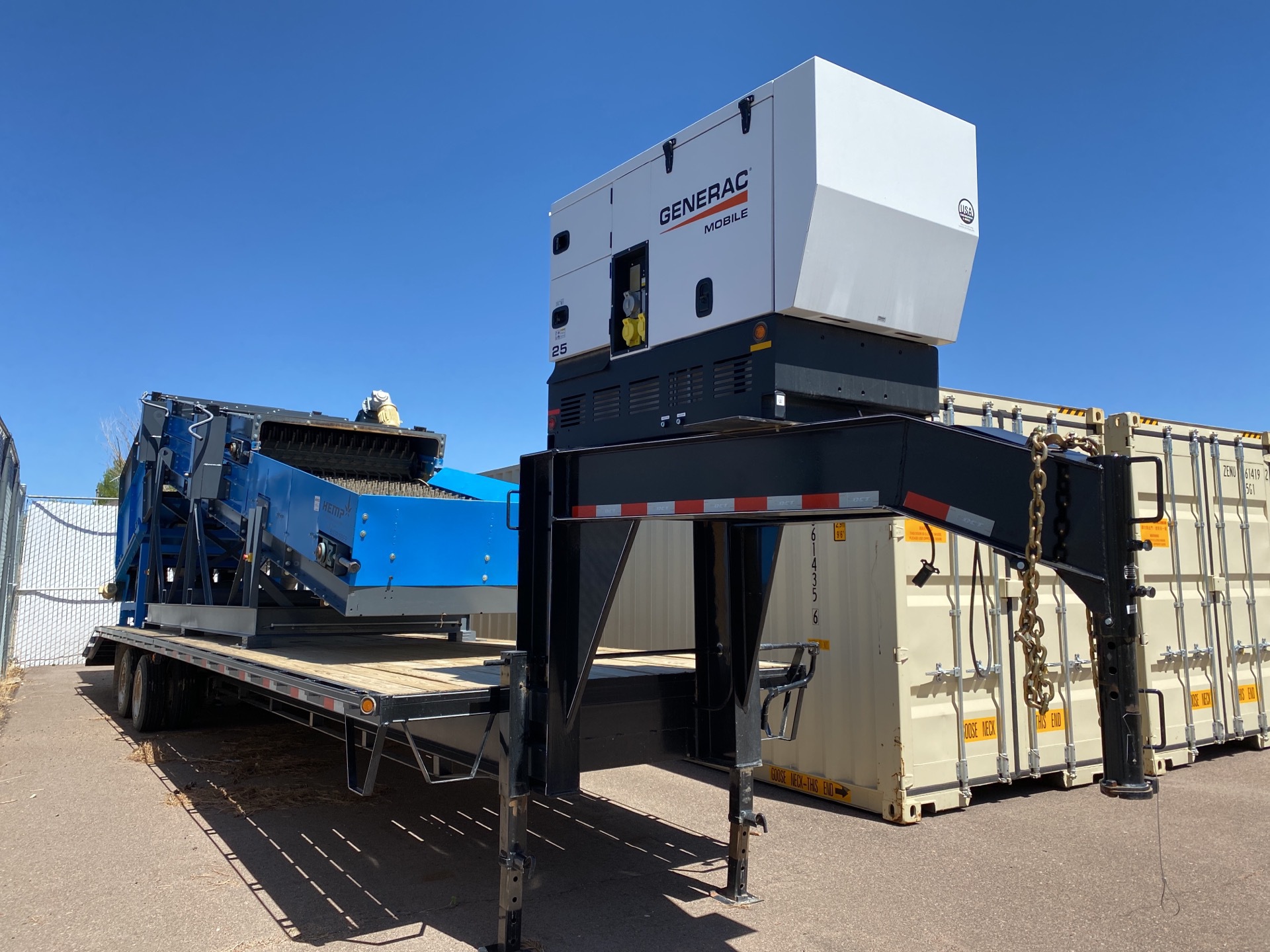 Hemp Processing Solutions Generator, Conveyor & Trailer