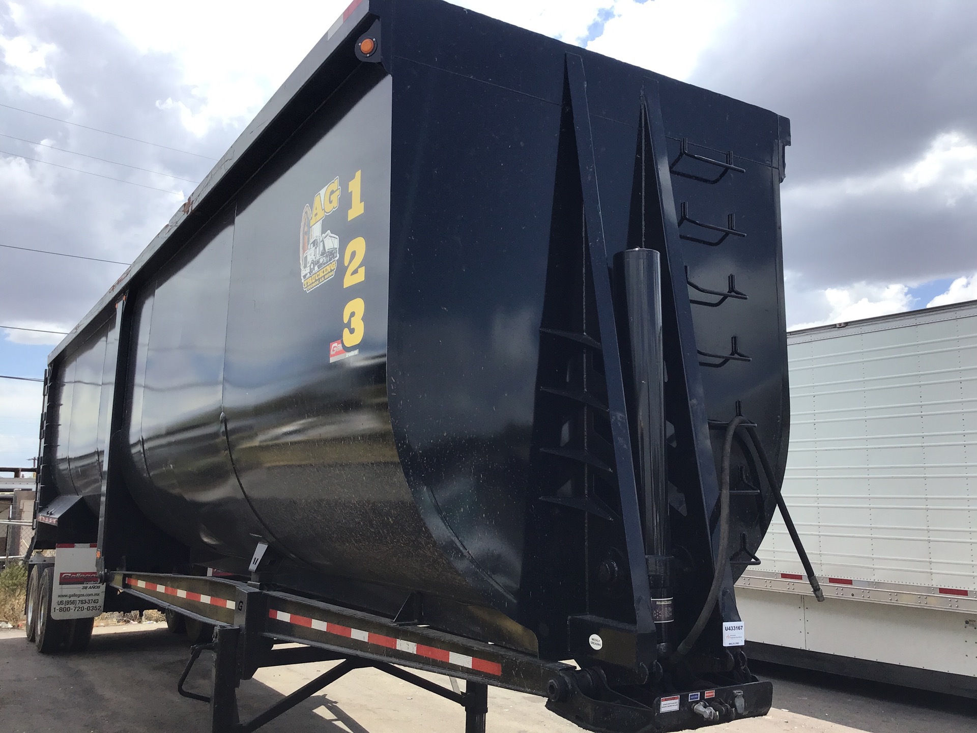2020 Gallegos 40 ft T/A High Side End Dump Trailer
