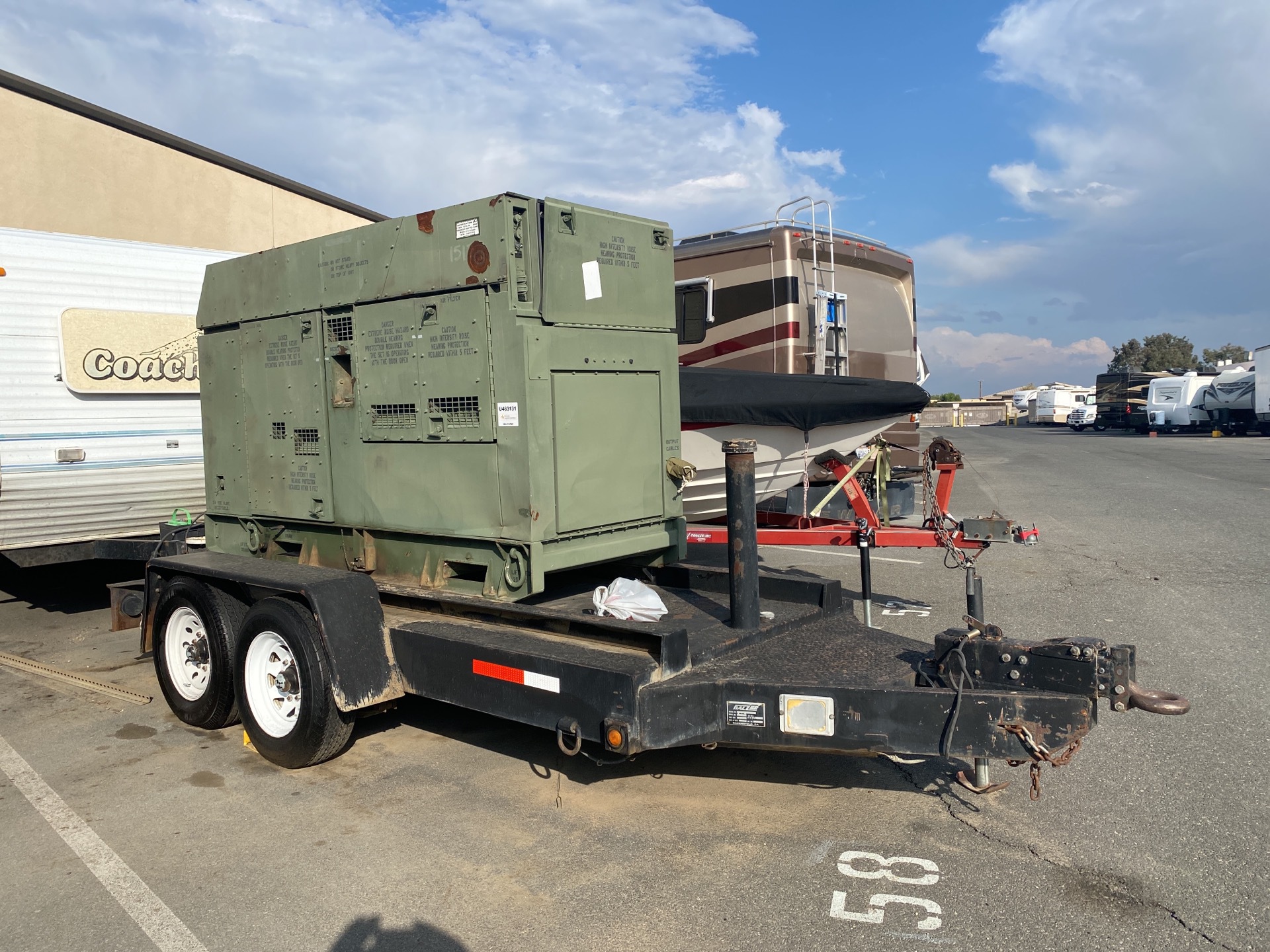 2013 Fermont MEP-807A 100 kW Generator Set on 1998 Balzer T/A Trailer