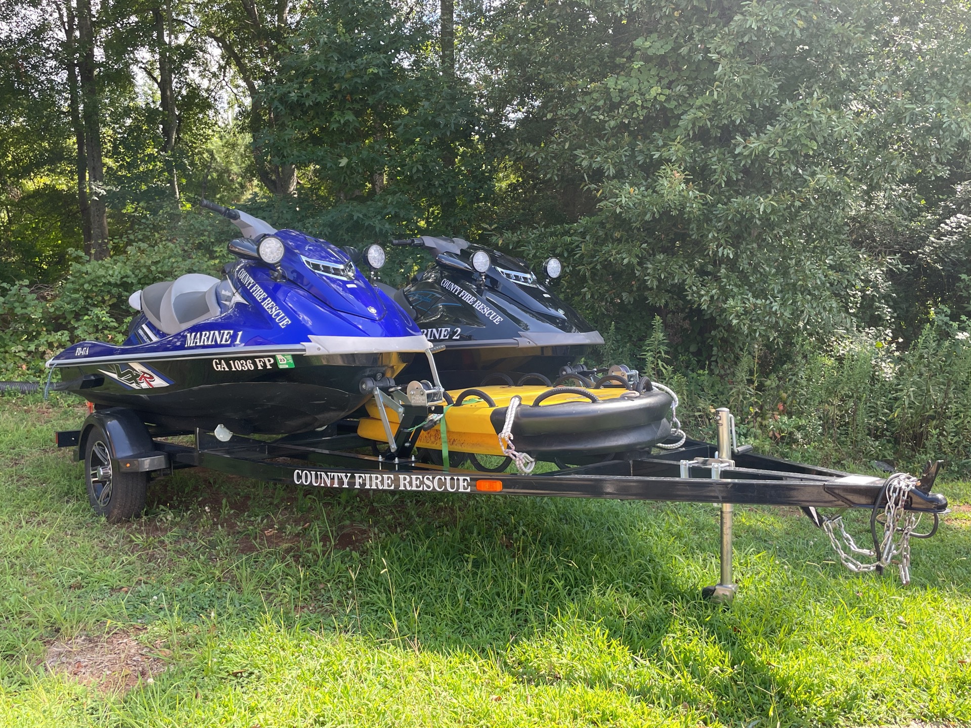 (2) Yamaha WaveRunner Jet Skis w/Trailer