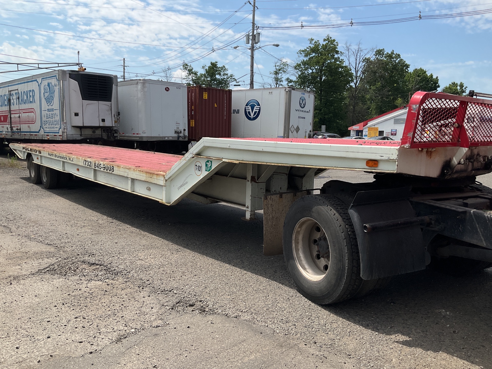 1982 Landoll 317D 42 ft T/A Sliding Axle Trailer