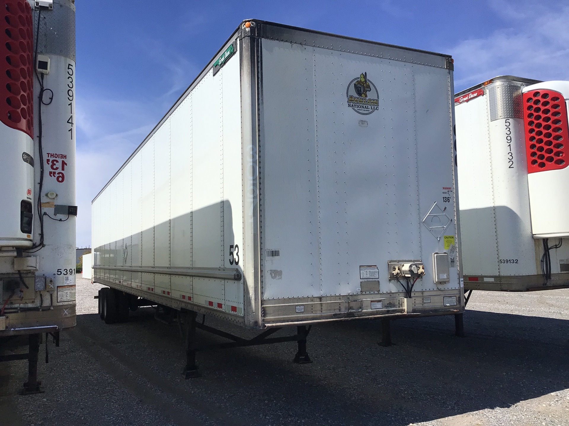 2011 Great Dane 53 ft T/A Van Trailer