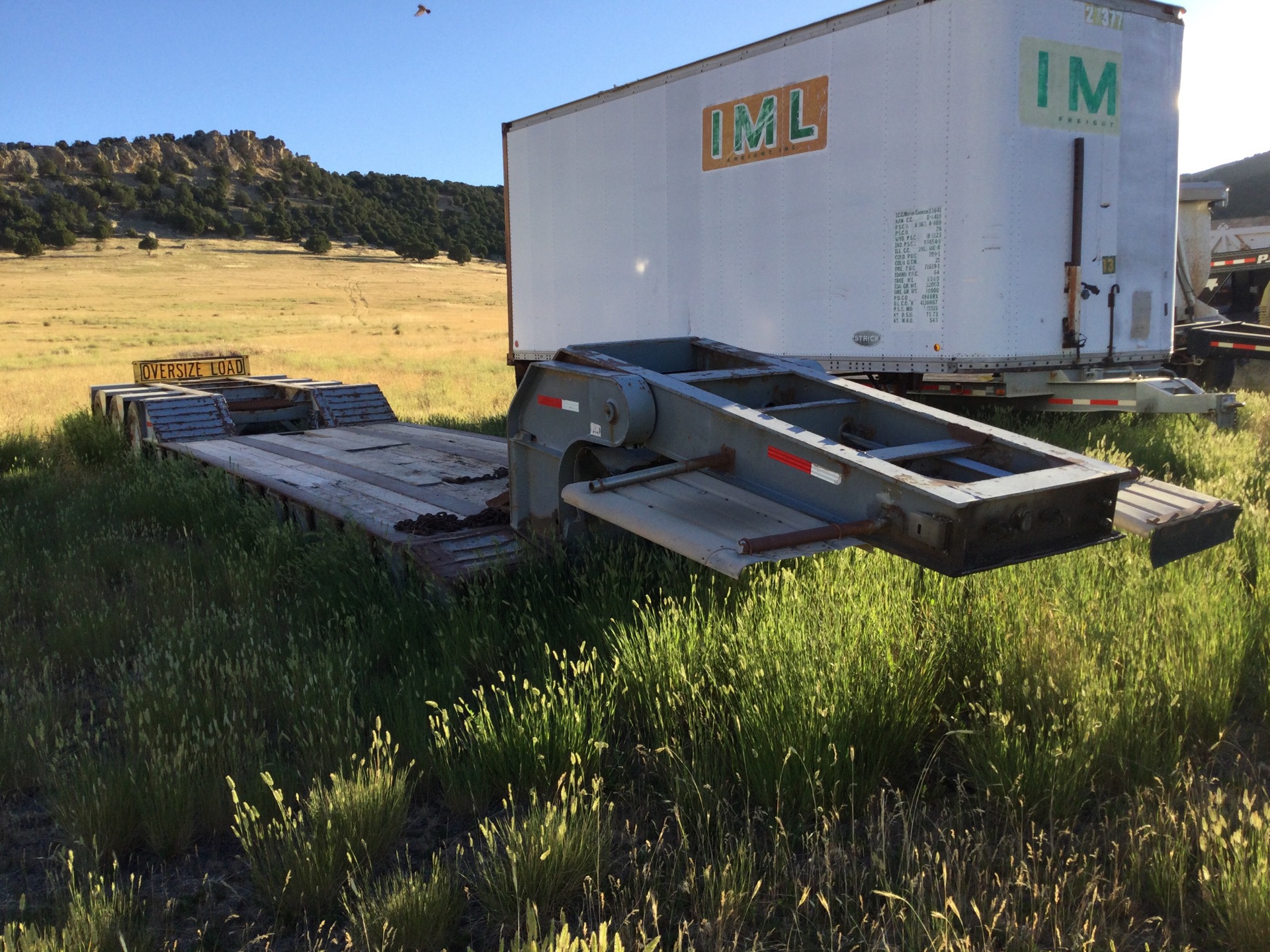 1990 Fontaine Tri/A Gooseneck Lowboy Trailer