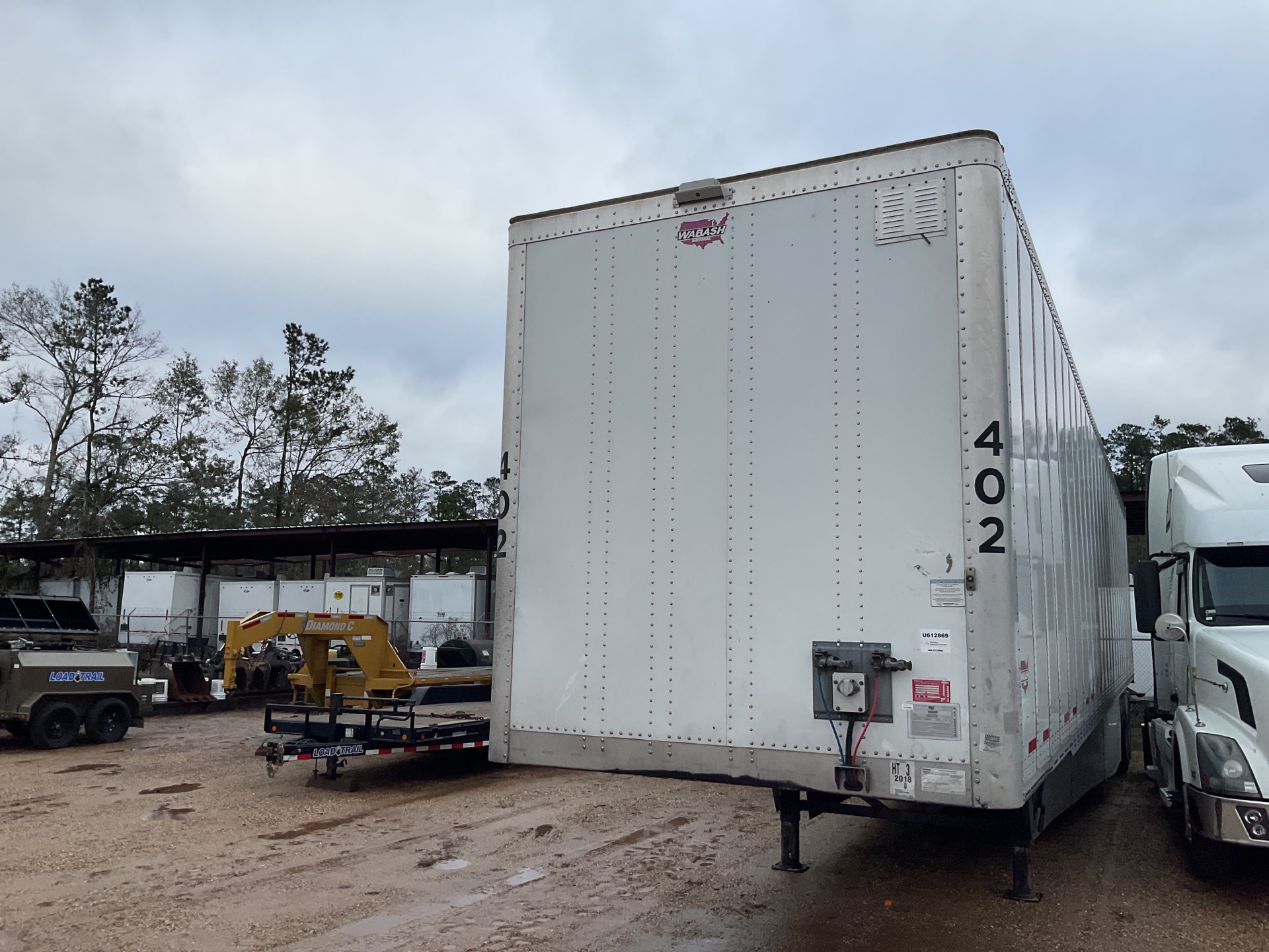 2018 Wabash 53 ft T/A Van Trailer