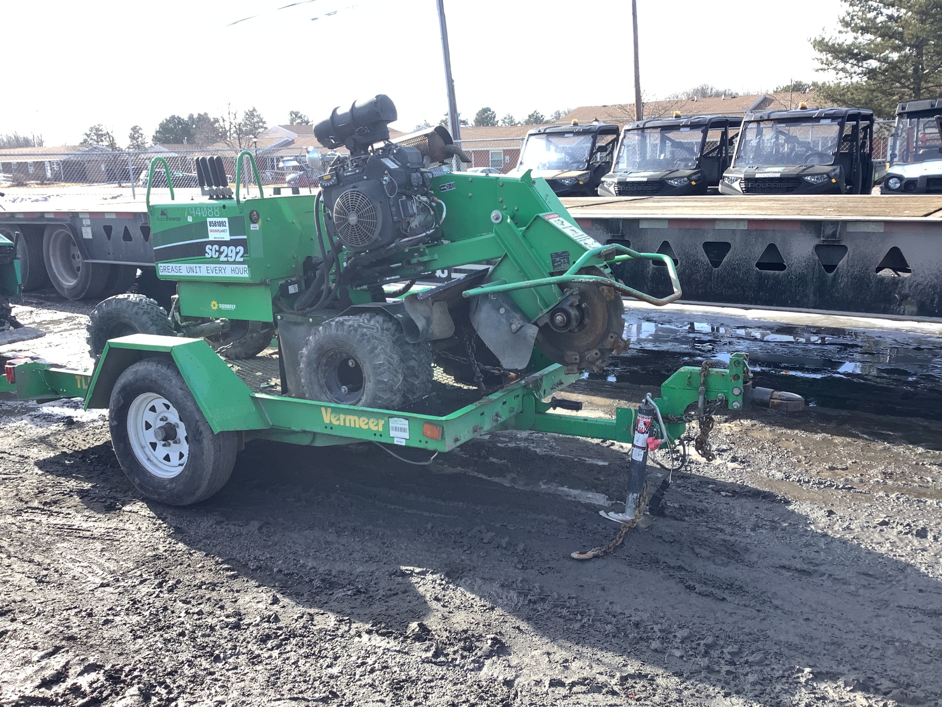 2015 Vermeer SC292 Stump Grinder w/ Trailer