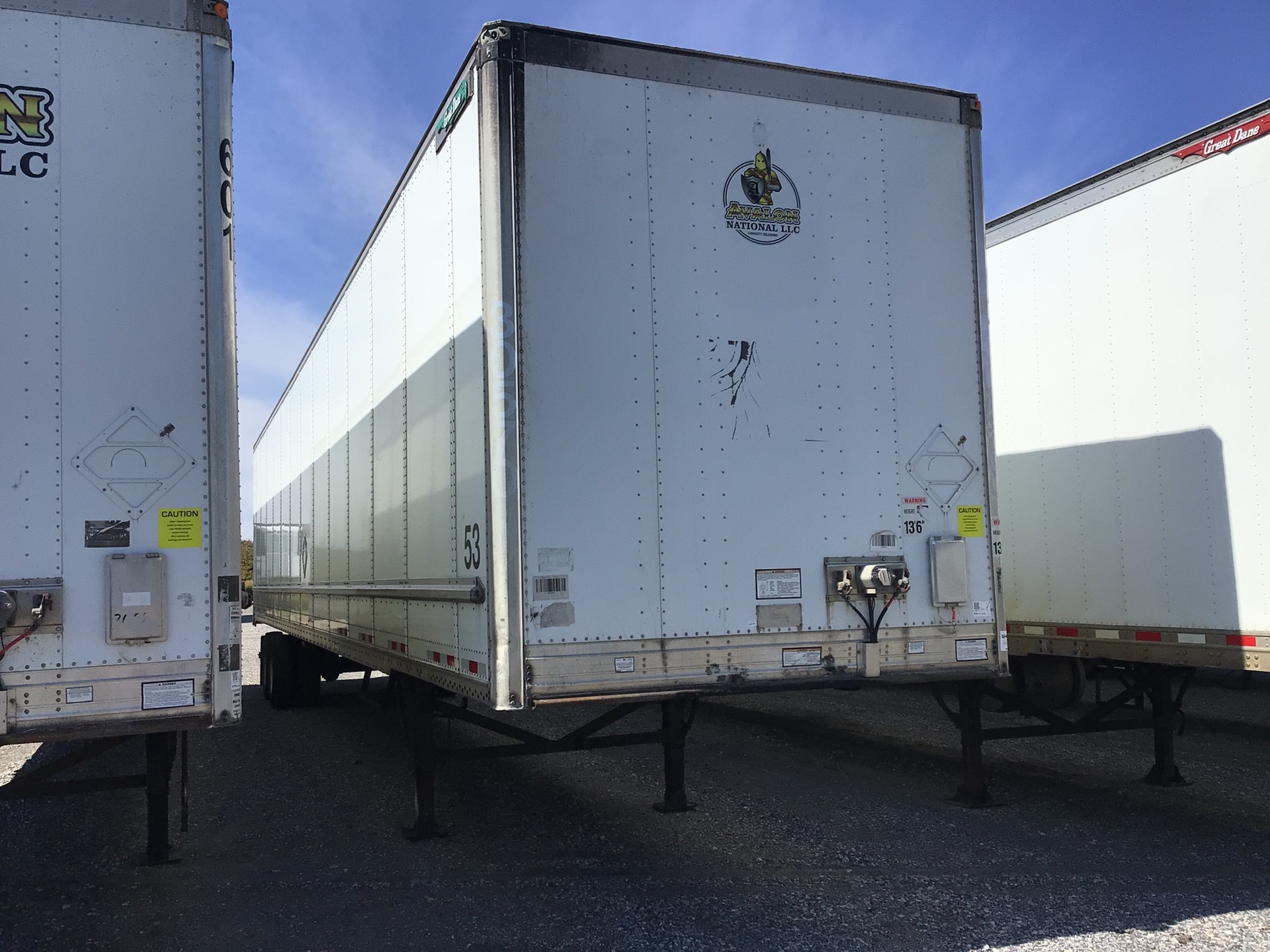 2011 Great Dane 53 ft T/A Van Trailer