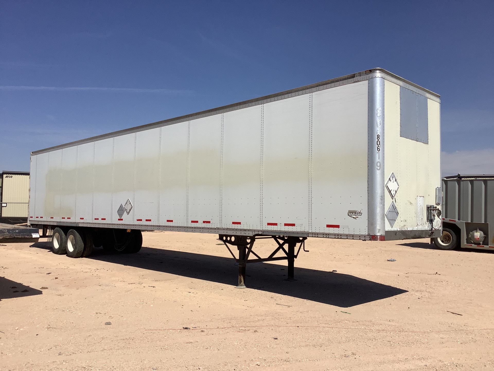 2008 Wabash 53 ft x 102 in T/A Van Trailer