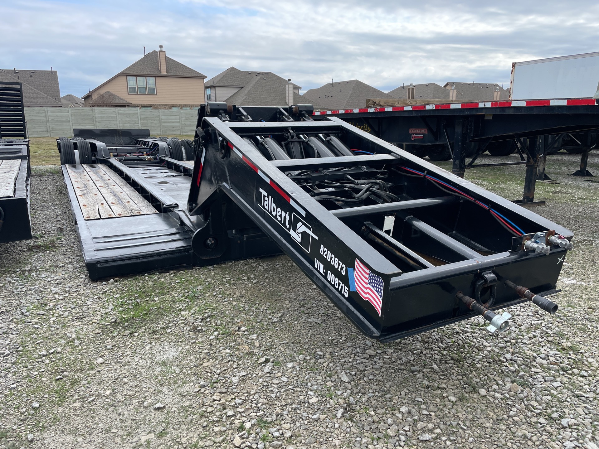 1986 Talbert T3DW-50-HRG-T1 50 ton Tri/A Removable Gooseneck Lowboy Trailer
