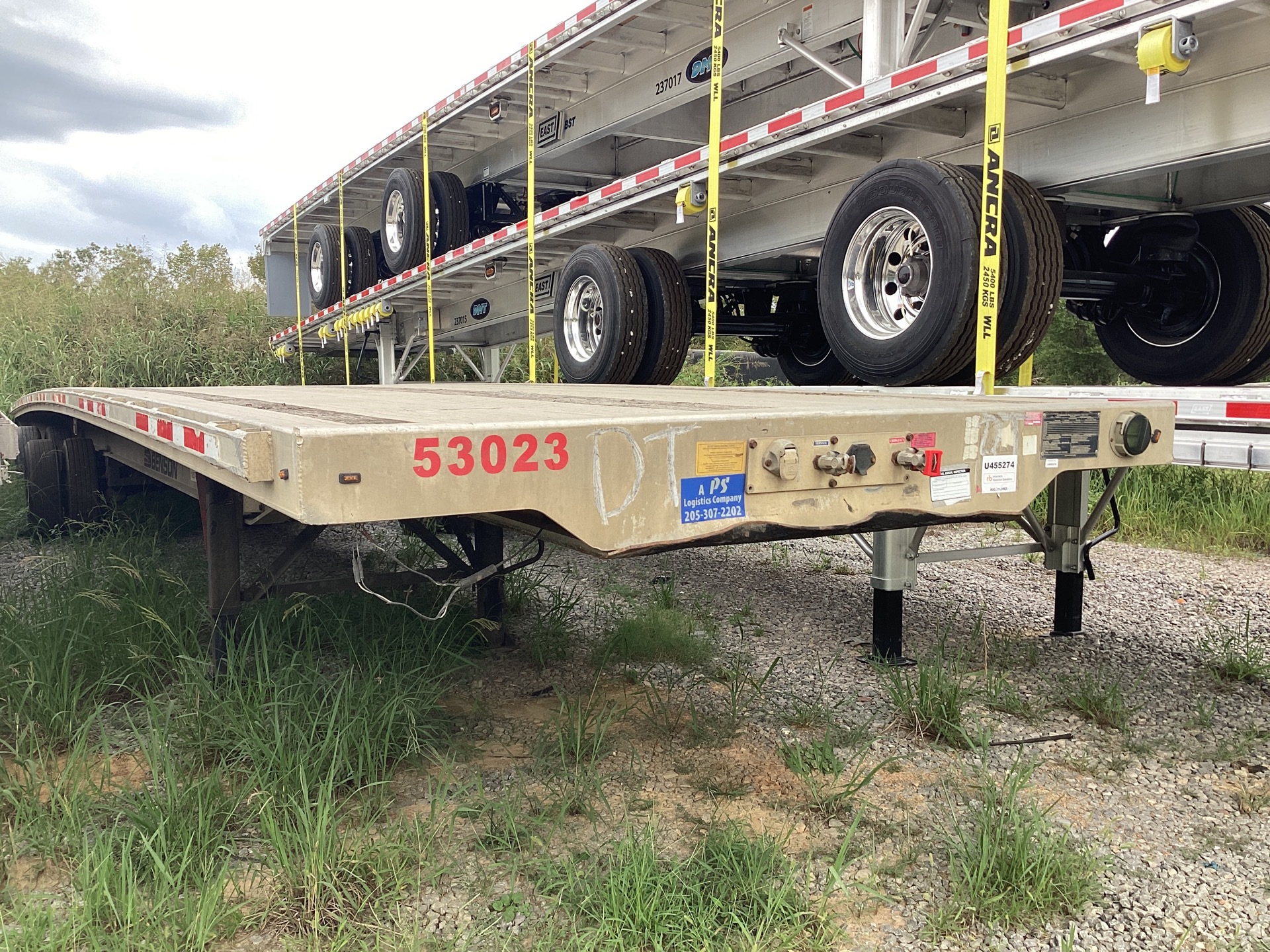 2012 Transcraft 53 ft T/A Flatbed Trailer