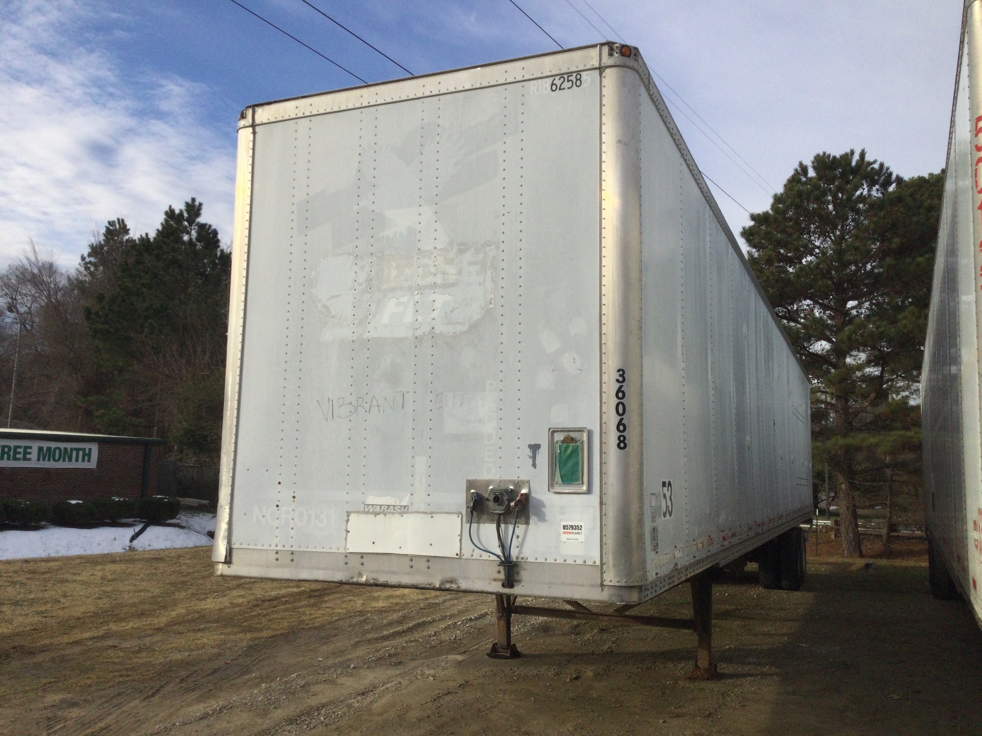 1997 Wabash 53 ft T/A Van Trailer