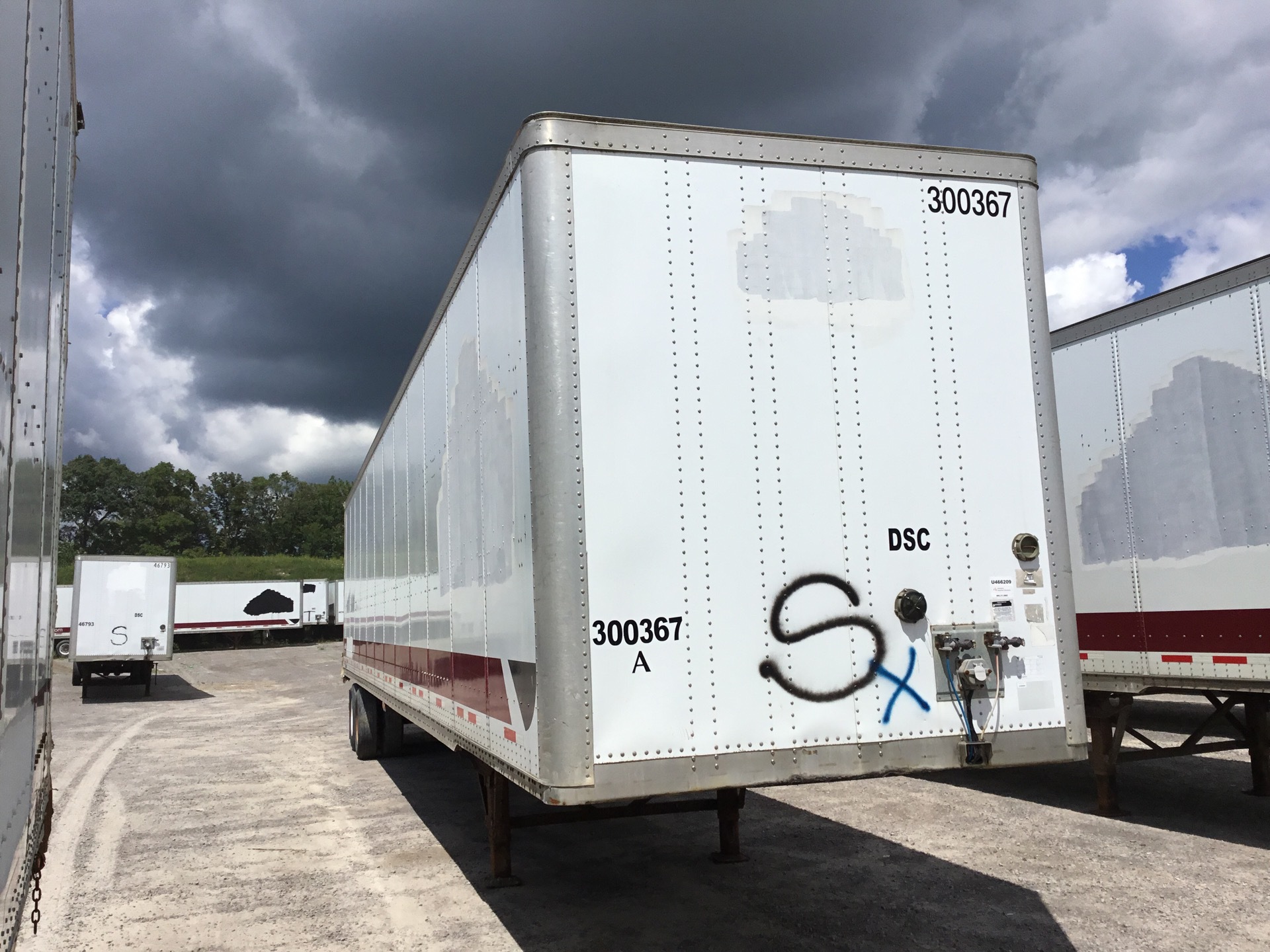 2008 Wabash 53 ft x 102 in T/A Van Trailer