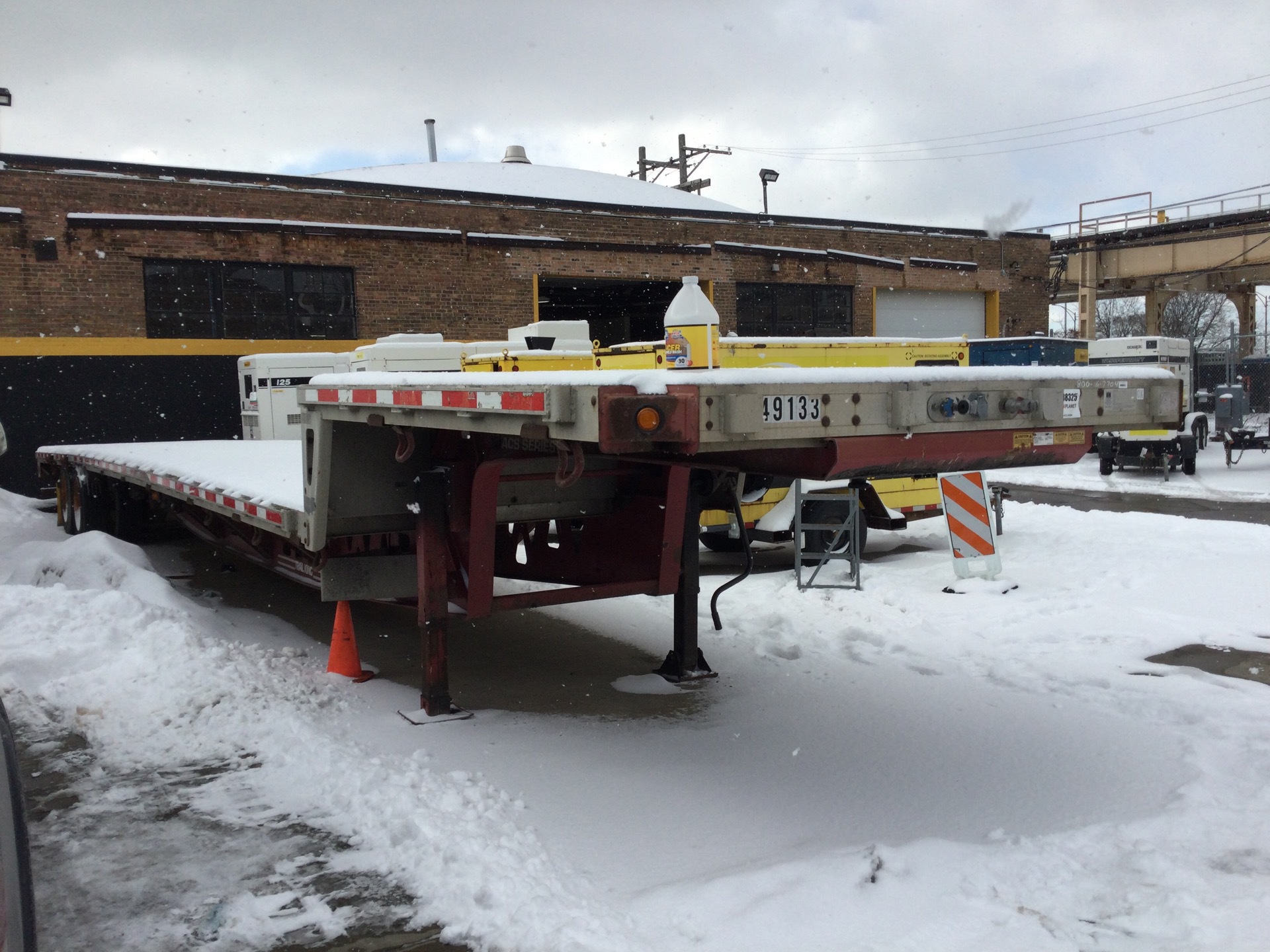 2007 Trail King TK80ACS-532 T/A Spread Axle Single Drop Step Deck Trailer